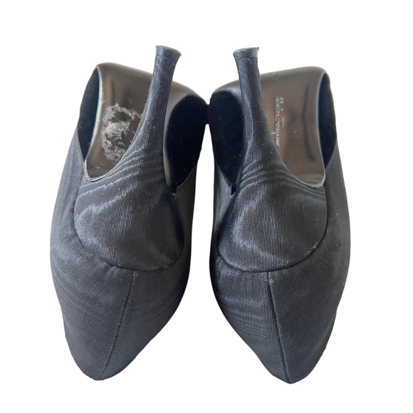 Salvatore Ferragamo / SZ 6.5 B / Black Satin + Velvet - Picture 4 of 5